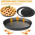 thumbnail image 4 of Gutsdoor 11 Inch Round Quiche Pan, Nonstick Tart & Quiche Dish with Removable Bottom for Easy Release, Fluted Pie Plate for Baking, Kitchen Essentials for Holiday Baking and Thanksgiving, 4 of 7