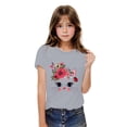 thumbnail image 2 of Rbaofujie T-Shirts Graphiques à Manches Courtes à Col Rond pour Filles, T-Shirts à Imprimé Animal, Tenues d'Été Mignonnes 3-9 Ans, 2 of 4