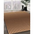 thumbnail image 3 of Ahgly Tapis Rond Lavable en Machine Intérieur Transitionnel Rouge Brun, 6 Pieds Rond, 3 of 7