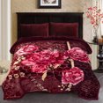 thumbnail image 2 of Thick Warm Winter Fleece Blanket For King Bed 2 Ply Reversible Soft Raschel Blanket,85"x93",10lb, 2 of 8