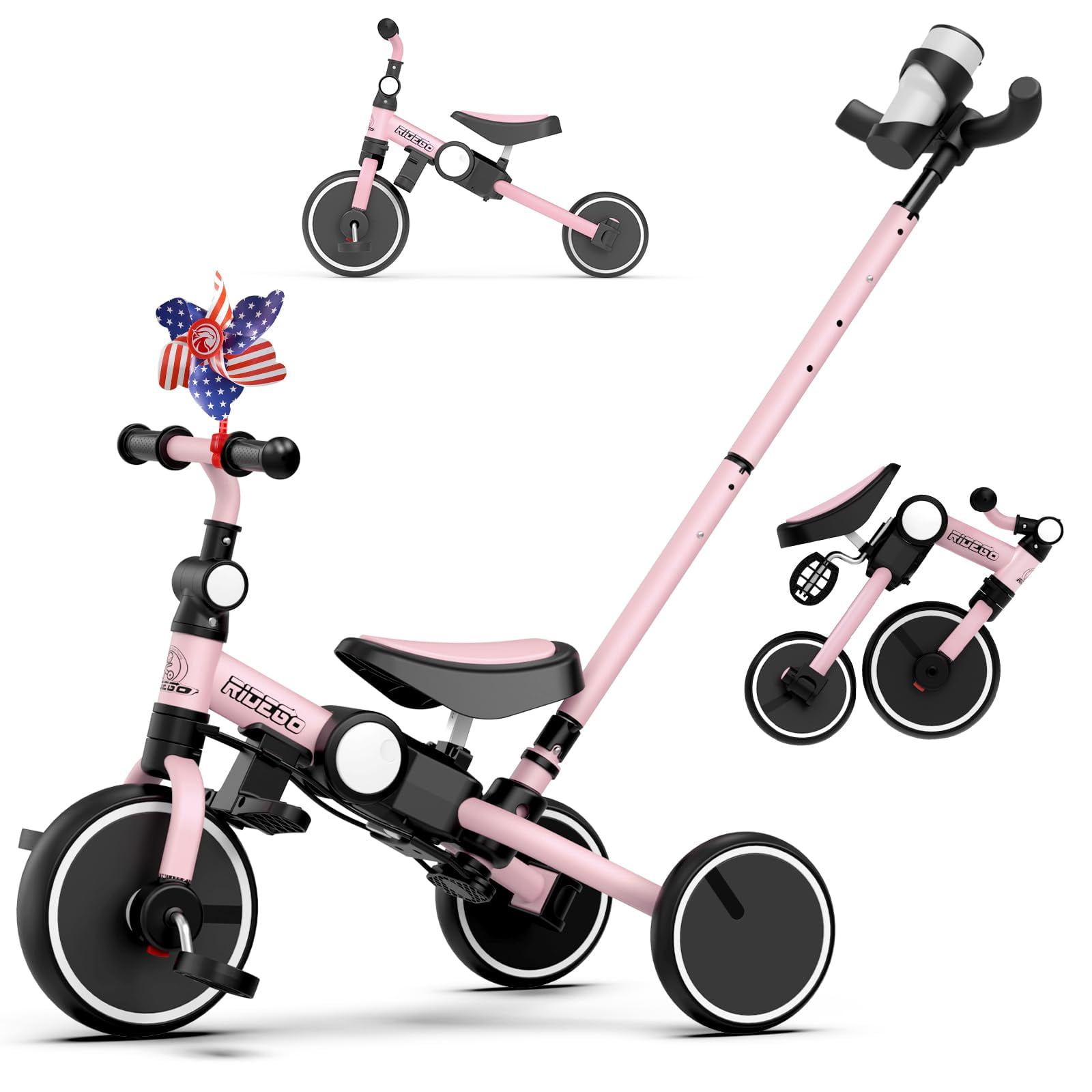 KRIDDO Kids Tricycles pour enfants de 24 mois à 4 ans, tricycle pour tout- petits de
