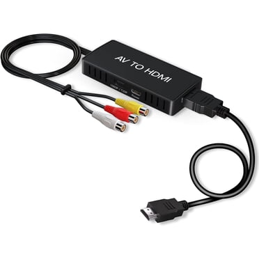 DIGITNOW RCA to HDMI Converter, Analog Composite to HDMI Adapter, Compatible with PS One, PS2, PS3, Nintendo 64, STB, VHS, VCR, Blue-Ray DVD Players Projector, Support PAL/NTSC with USB Charge Cable