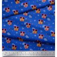 thumbnail image 2 of Soimoi Blue Rayon Fabric Musical Notes,Dot & Goggles Fashion Print Fabric by Yard 56 Inch Wide, 2 of 3