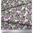 thumbnail image 3 of Soimoi Poly Georgette Fabric Leaves & Floral Block Fabric Prints by Yard 52 Inch Wide, 3 of 3