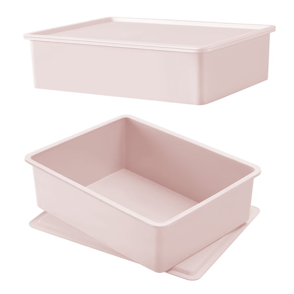 Boîte de Rangement pour sous-Vêtements avec Couvercle / Séparateur de Tiroir en Plastique Sans Cloison / Gain de Place Polyvalent pour Chaussettes Écharpes Cravates / Léger Robuste 11x8.3x3in / Étagère de Garde-Robe de Chambre / 1 Pce