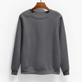 thumbnail image 1 of cllios Plus Size Tops for Women Basic Long Sleeve Round Neck Sweatshirts Solid Color Pullover 2024 Classic Tops Fall Winter Clothes, 1 of 5
