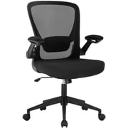 BestOffice Ergonomic Mesh Office Chair, Mid-Back Executive Task Chair with Lumbar Support, Armrests, Rolling Swivel Design, Black
