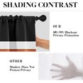 thumbnail image 5 of Orange Kitchen Curtains Black Grey Window Curtains Valance and Tier Set 36 Inch, White Modern Rod Pocket Short Tier Curtain for Bathroom, Abstract Art Small Cafe Curtains for Window Decor, 5 of 5