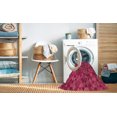 thumbnail image 2 of Ahgly Company Tapis Rond Lavable en Machine Intérieur Transitionnel Rouge Framboise, 7 Pieds Rond, 2 of 7