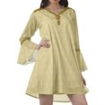 thumbnail image 3 of Moomaya Robes Mini Imprimées à Col en V pour Femmes Manches à Volants Robes de Plage pour Femmes, 3 of 4