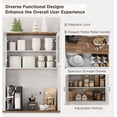 thumbnail image 4 of Bingirl Kitchen Pantry Cabinet with Microwave Stand, 71”Freestanding Tall Kitchen Cabinet with Doors and Shelves for Dining Room, 4 of 5