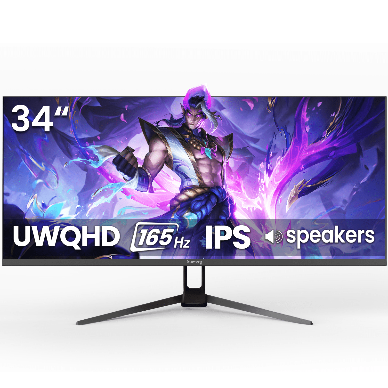 Suevery 34 Inch 165Hz UWQHD IPS Utrawide Gaming Monitor,3440x1440