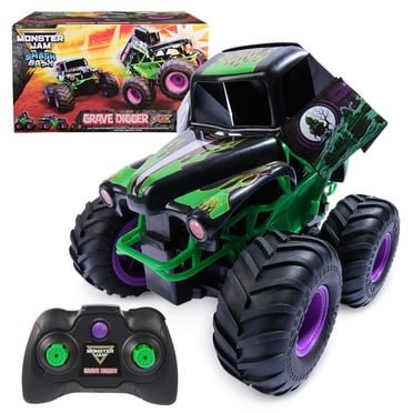 Monster Jam Smash & Bash Grave Digger Remote Control Vehicle, 1:15 Scale