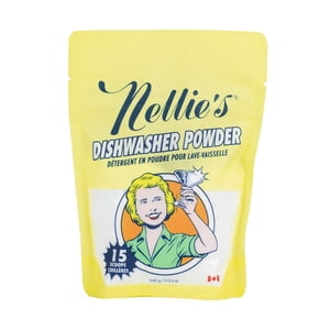 Nellie's Poudre de lave-vaisselle, 15 Charges, 240g, Unscented Dishwasher Détergent, Essayez-il Taille!