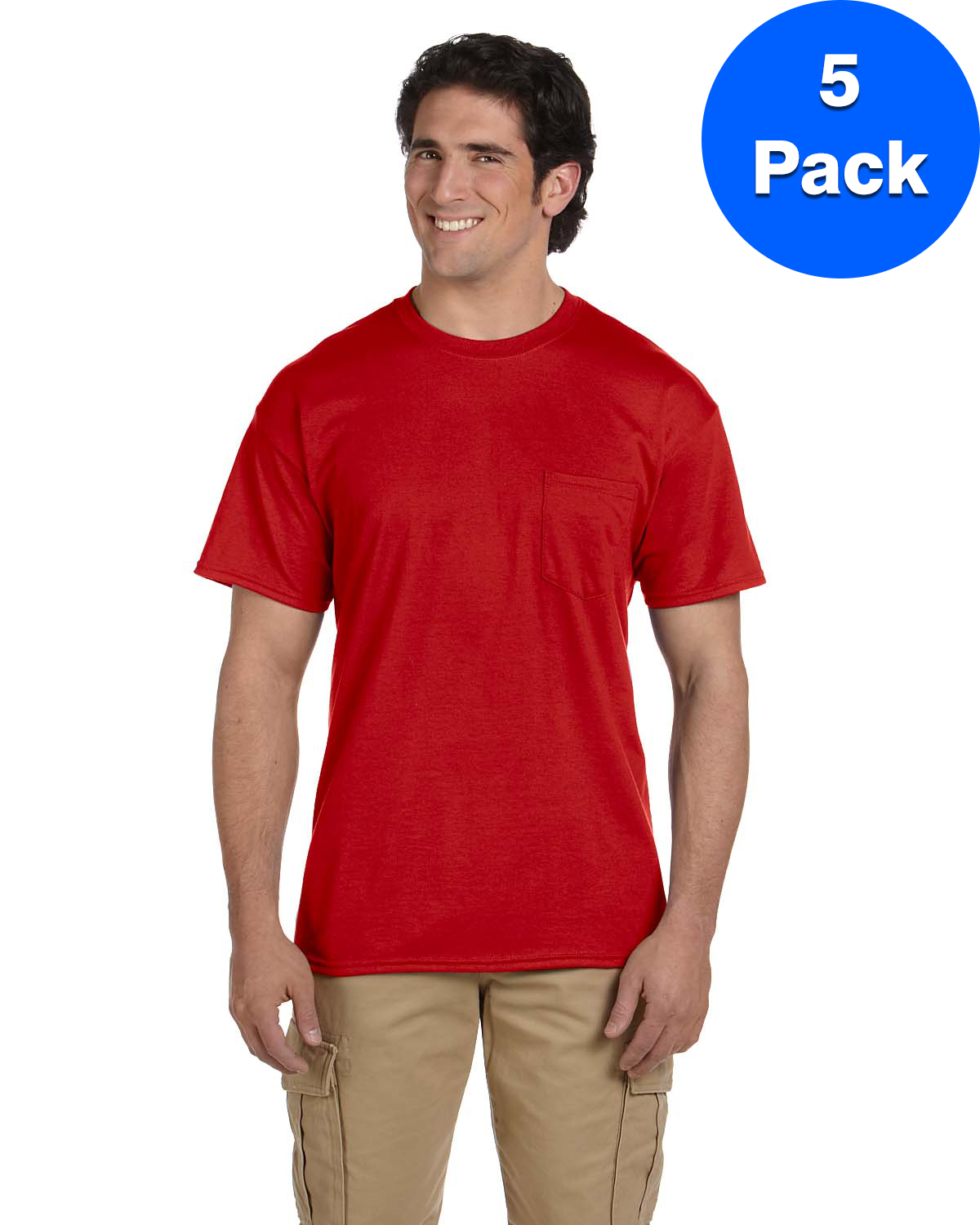 Gildan Men's 50/50 Pocket T-Shirt - G830 (Pack Of 5)