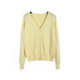 thumbnail image 1 of Innerwin Cardigan Sweater V Neck Ladies Coat Fall Solid Color Loose Outwear Beige XL, 1 of 2