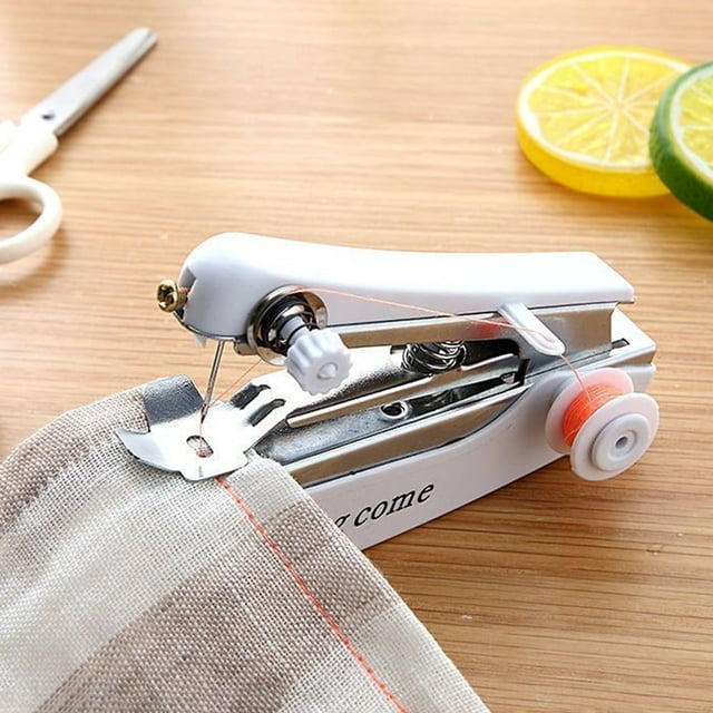 AMERTEER Petite Machine à Coudre Suture Rapide Facile à Utiliser Portable Compacte Fonctionnement Simple Outil de Couture ABS Mini Machine à Coudre Manuelle pour Débutant