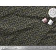 thumbnail image 3 of Soimoi Black Moss Georgette FabricLeaves Print Fabric by Yard 42 Inch Wide, 3 of 5