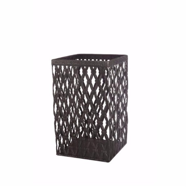 Benzara BM150664 Functionally Appealing Woven Metal Basket, Black