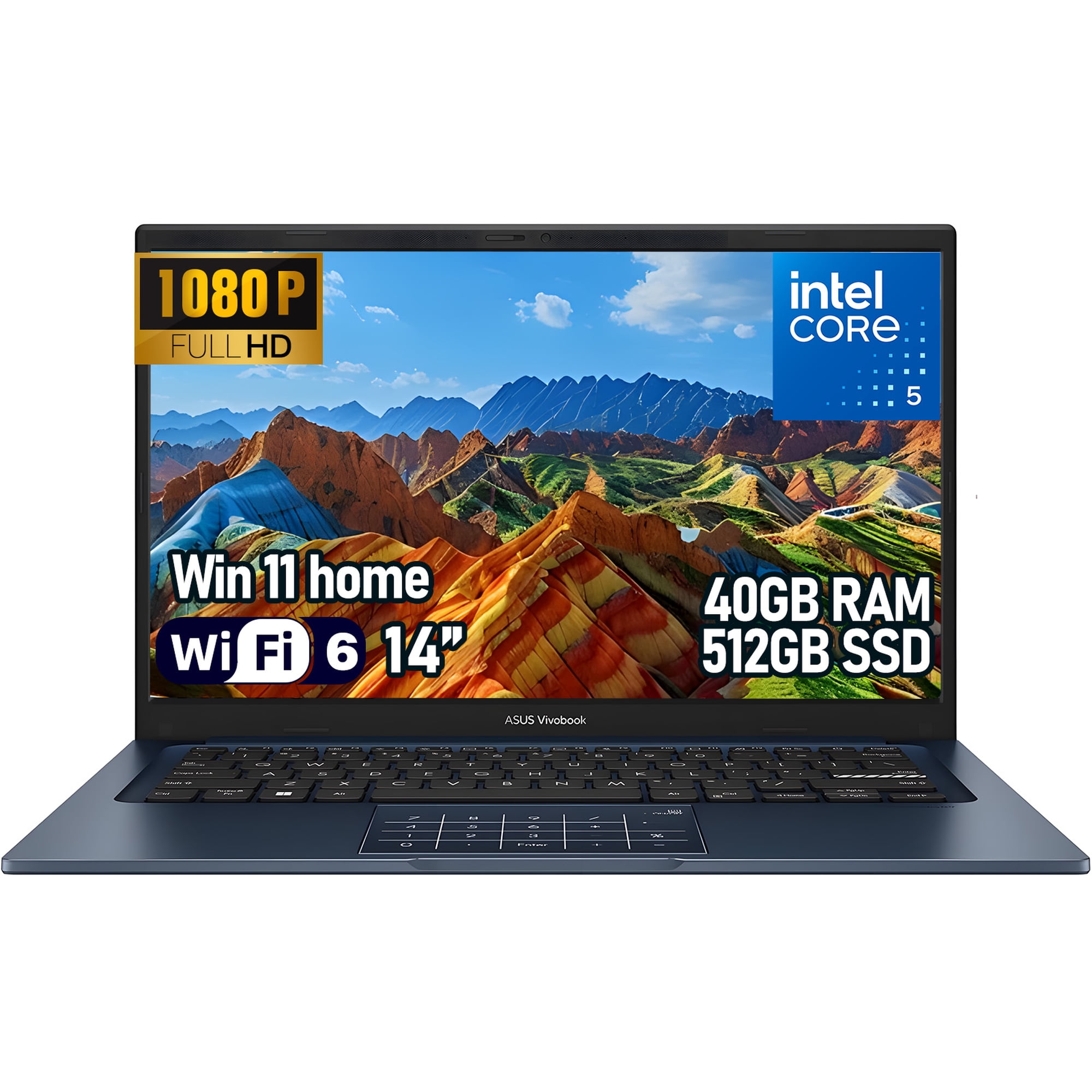 ASUS Vivobook 14 Laptop, Intel Core 5 120U, 14