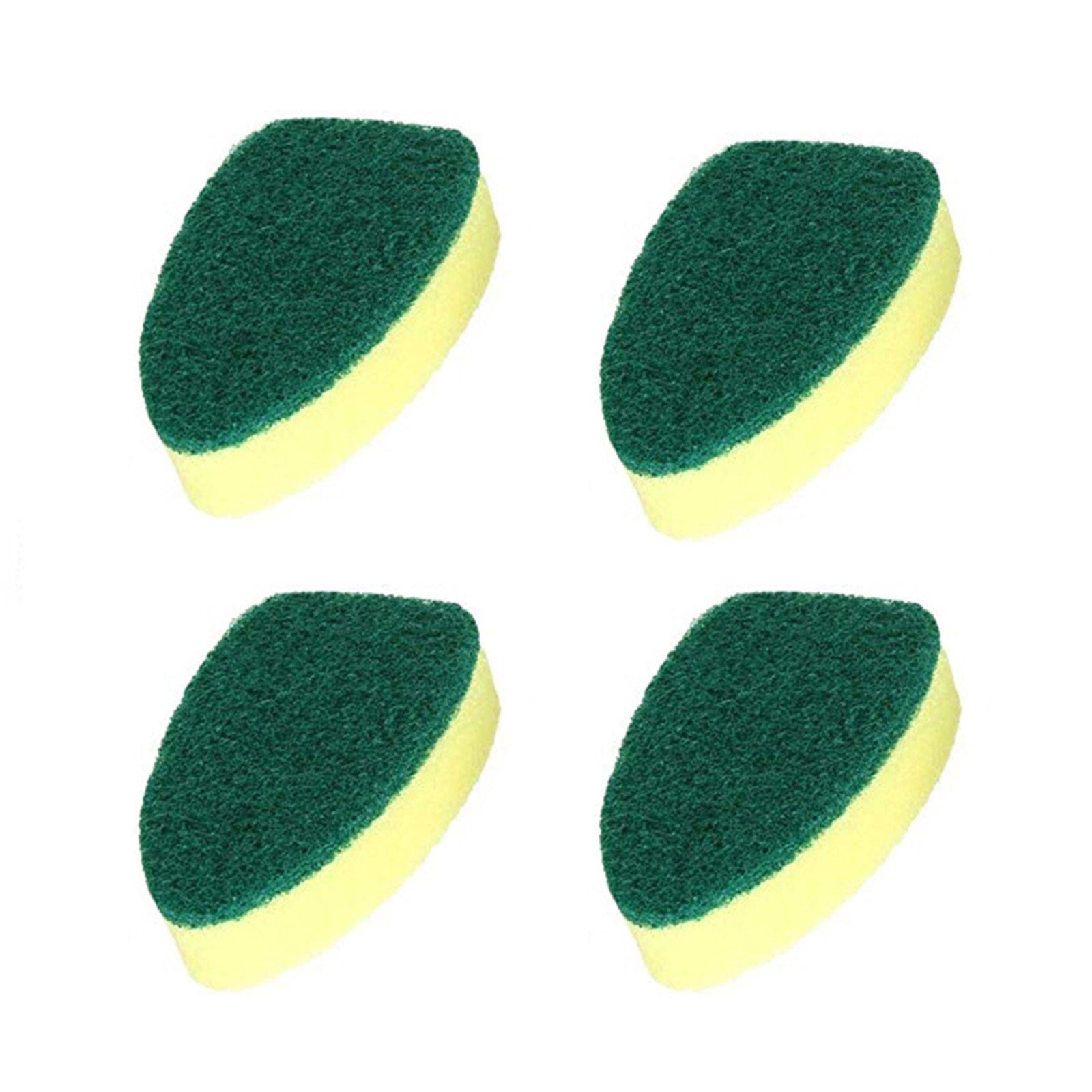 Dvkptbk 4Pack Dishwand Refill Sink Clean Sponge Brush Refill Replacement Heads Non-Scratch Kitchen Dish Scrubbers Pads