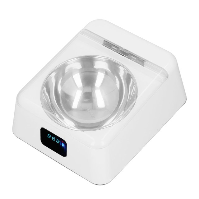 Bouchon d'Alimentation pour Animaux de Compagnie à Couvercle Ouvert, 350 Ml Bouchon d'Alimentation Automatique Intelligent Rechargeable pour Chat Couvercle Transparent pour Petit Animal de Compagnie