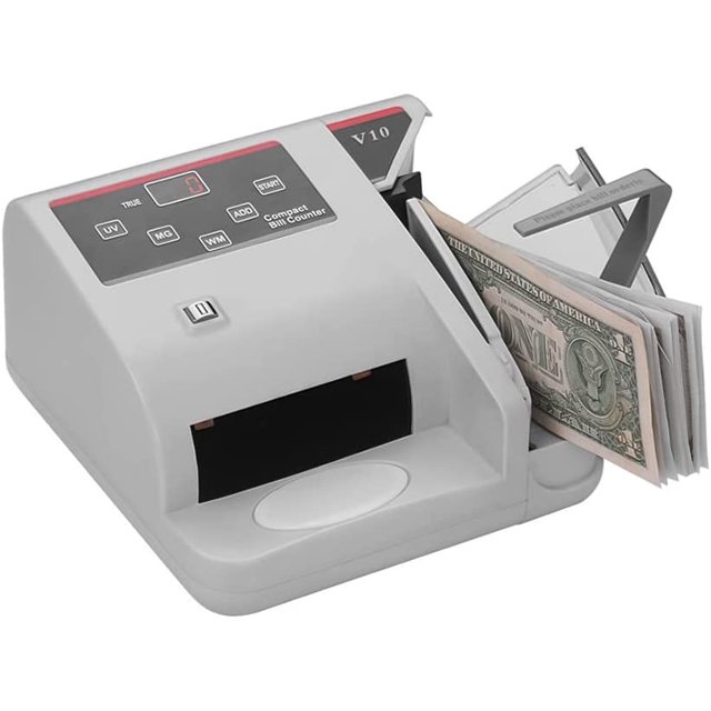 Portable Mini Money Counter Worldwide Currency Cash Banknote Bill Counting Machine Detector with UV/MG/WM Counterfeit Detection 600 Bills Per