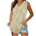 thumbnail image 1 of Birdeem Womens Print Tank Tops V-Neck Basic Casual Flowy Summer Sleeveless T-Shirt, 1 of 12