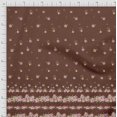 thumbnail image 3 of Soimoi Brown Modal Satin Fabric Floral Panel Fabric Prints by Yard 42 Inch Wide, 3 of 5