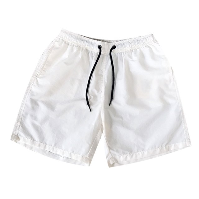 Running Shorts mens Casual Drawstring Pocket Solid Color Candy Color Five-point Beach Shorts