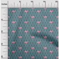 thumbnail image 1 of oneOone Viscose Jersey Fabric Geometric & Flamingo Bird Decor Fabric Printed BTY 60 Inch Wide, 1 of 1