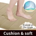 thumbnail image 3 of ORUYROP Memory Foam Bath Mat Large Size, Soft and Comfortable, Super Water Absorbent, Non-Slip, Thick, Machine Washable (31.5 x 19.8 Inch, Camel), 3 of 7