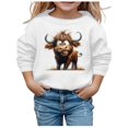 thumbnail image 1 of Big Boys Chandail à Capuchon Couverture Portable pour Enfants Chandail à Capuchon Filles Automne et Hiver Mignon Imprimé Vache Col Rond Manches Longues Chandail en Molleton Décontracté Sans Capuche, 1 of 4