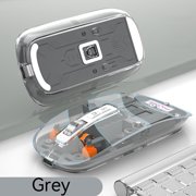 Vacemry Wireless Bluetooth Mouse, Transparent Computer Mouse Rechargeable Low Noise, 2.4G Wireless Mouse for Laptop PC Desktop Office Home, Ergonomic Gaming Mouse with Long Battery Life