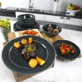 thumbnail image 3 of Martha Stewart 12 Piece Stoneware Dinnerware Set, Black, 3 of 3