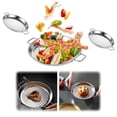 thumbnail image 1 of WIFKLSIIPG Plat de Gril Rond en Acier Inoxydable avec Poignée Assiette de Déjeuner Polyvalente Bord Roulé Plaque de Cuisson pour Dessert Cuit Croustilles Poêles, 1 of 7