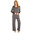 thumbnail image 1 of Pyjamas pour Femmes Automne et Hiver Nouveau Style Dames Couleur Unie Coton Manches Longues Décontracté Ensemble de Pyjamas pour Femmes, 1 of 7