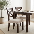 thumbnail image 2 of SmartFit Stretch Herringbone Dining Chair Covers: Set of 2, Beige/Linen, 2 of 8