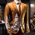 thumbnail image 2 of Boho for Mens Breasted Men's Wool Suit Two Button Retro Ethnic 3 Piece Tuxedo for Men Style Suits Open Front Mens Slim Fit Suit Business Casual Jacket, 2 of 3