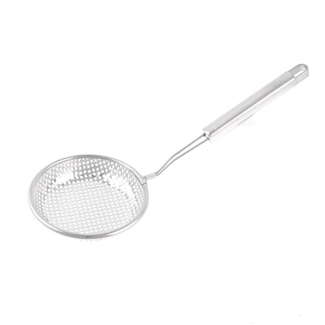Unique Bargains Passoire à Louche Perforée en Acier Inoxydable Ton Argent Longueur 13 Pieds