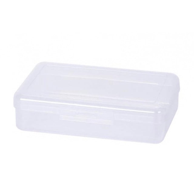 Dvkptbk Plastic Pencil Box Large Capacity Pencil Case Clear Boxes with Snap-tight Lid Stackable and Stylish Office Supplies Storage Organizer Box