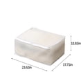 thumbnail image 3 of Vaidha Folding Plastic Storage Box For Storage Under The Bed Odorless Moistureproof Trash Can Suitable For Pillows Coats Blankets White Translucent, 3 of 7