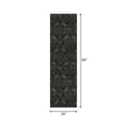 thumbnail image 3 of Mainstays Indoor Modern Black and Grey Damask Runner Rug,  2' x 7', Machine Washable, Non-Skid Backing, 3 of 5