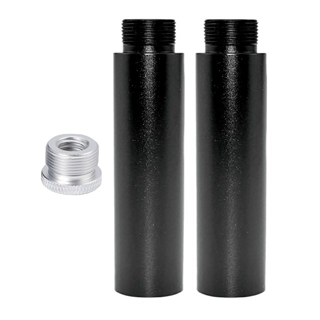 2x Tube d'Extension pour Support de Micro en Alliage d'Aluminium & Adaptateur en Métal pour Support de Bras, F5B