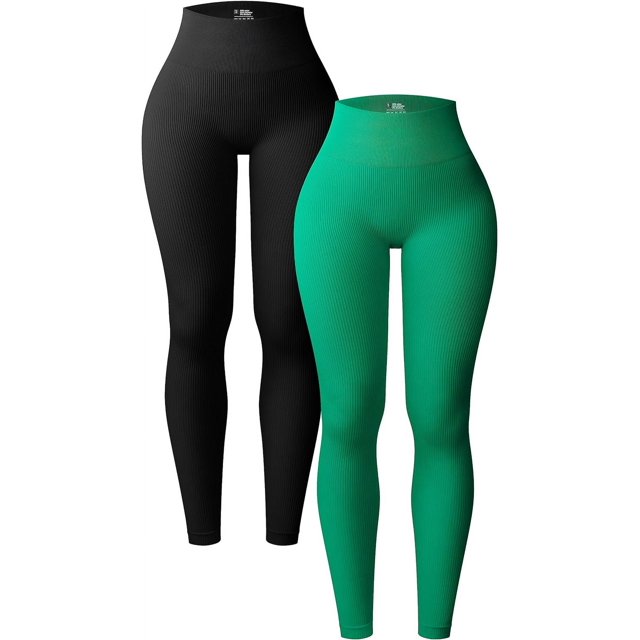ORUYROP Women's 2 Piece Butt Lifting Yoga Leggings Workout High Waist Tummy Control Ruched Booty Pants