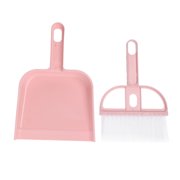 Small Dustpan and Brush Set, Plastic Hand Broom and Dustpan Set Portable Mini Dust Pan with Brush for Table Countertop Key Board Cleaning