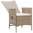 thumbnail image 2 of vidaXL 9 Piece Garden Dining Set with Cushions Beige, 2 of 5
