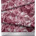 thumbnail image 3 of Soimoi Orange Rayon Fabric Stripe & Floral Decor Fabric Printed BTY 56 Inch Wide, 3 of 3
