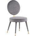 thumbnail image 4 of Meridian Furniture Brandy Grey Velvet Dining Chair, 4 of 6