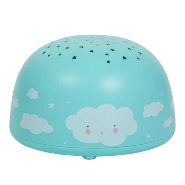 A Little Lovely Company - Lampe Projecteur - Lampe Sans Fil - Thème Nuage - Crée un Ciel Étoilé au Plafond - Facile à Transporter - Parfaite pour les Chambres d'Enfants